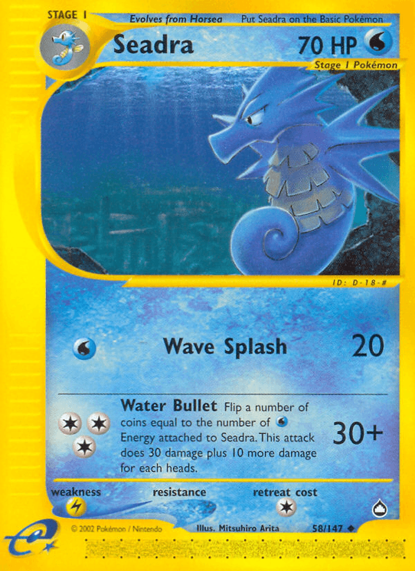 Carta Seadra 58/147 do set Aquapolis — Pokémon TCG | Bynx