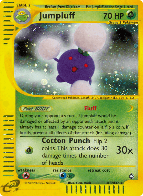 Carta Jumpluff H13/147 do set Aquapolis — Pokémon TCG | Bynx