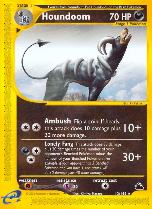 Carta Houndoom 12/144 do set Skyridge — Pokémon TCG | Bynx