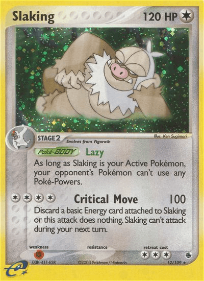 Carta Slaking 12/109 do set Ruby & Sapphire — Pokémon TCG | Bynx
