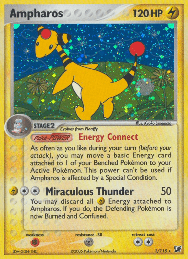 Carta Ampharos 1/115 do set Unseen Forces — Pokémon TCG | Bynx