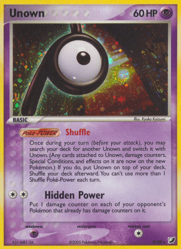 Carta Unown P/115 do set Unseen Forces — Pokémon TCG | Bynx