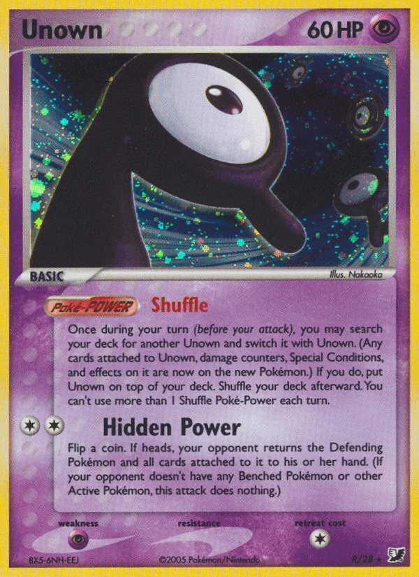 Carta Unown R/115 do set Unseen Forces — Pokémon TCG | Bynx