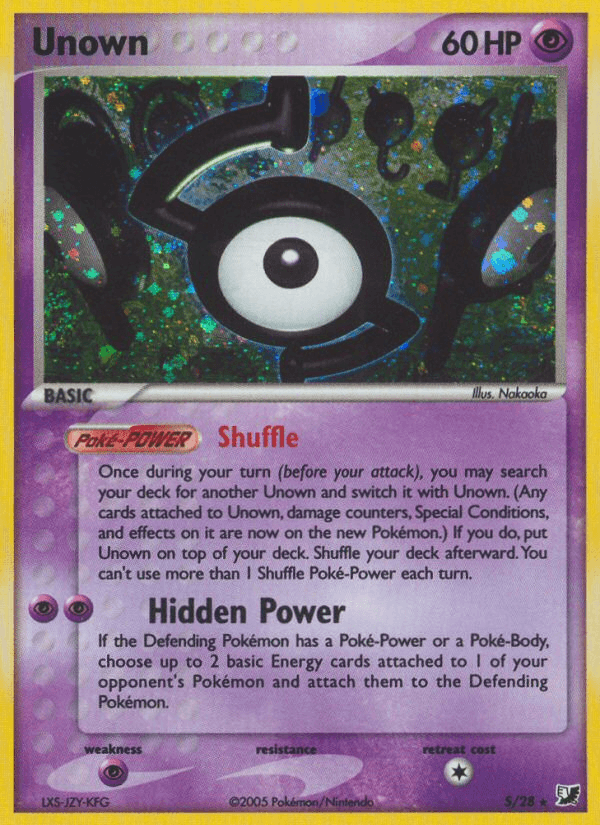 Carta Unown S/115 do set Unseen Forces — Pokémon TCG | Bynx