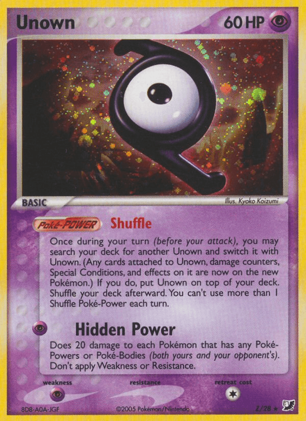 Carta Unown Z/115 do set Unseen Forces — Pokémon TCG | Bynx
