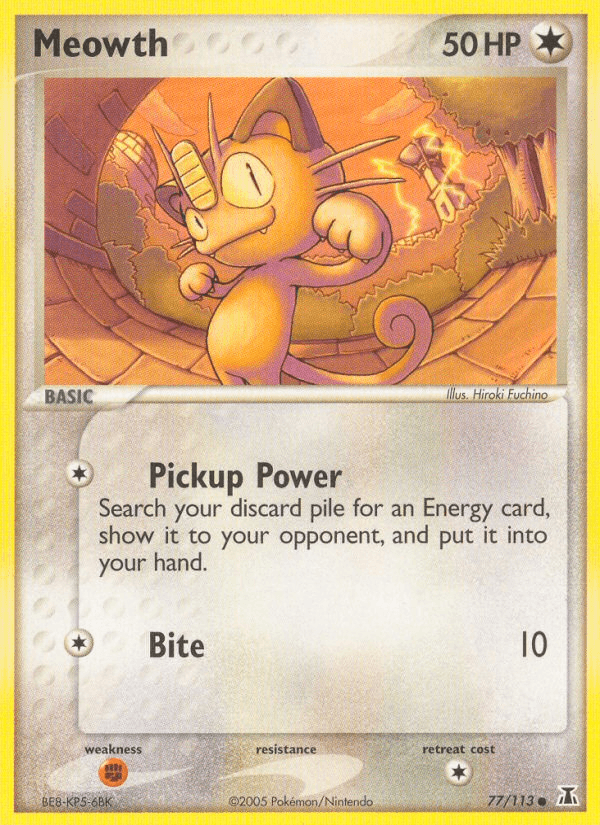 Carta Meowth 77/113 do set Delta Species — Pokémon TCG | Bynx