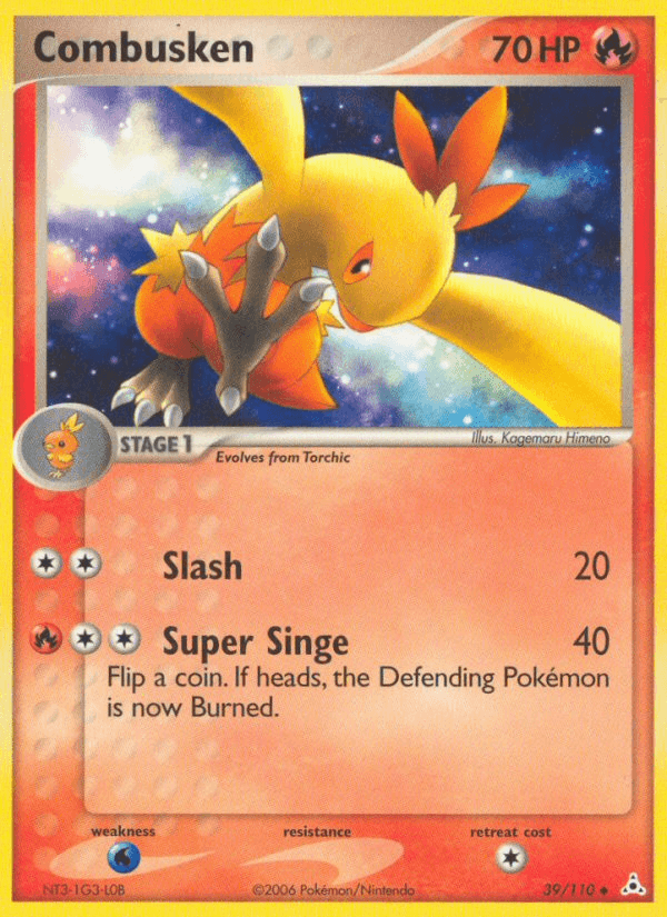 Carta Combusken 39/110 do set Holon Phantoms — Pokémon TCG | Bynx