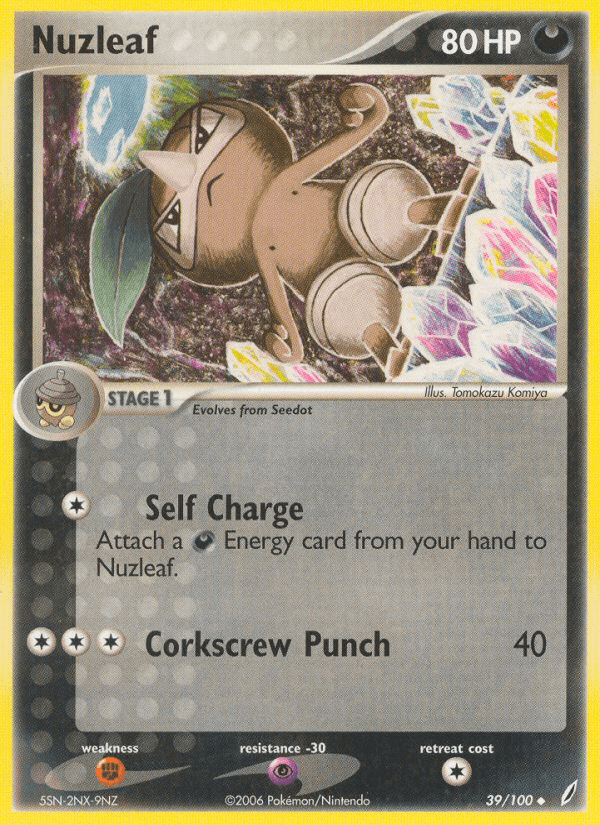 Carta Nuzleaf 39/100 do set Crystal Guardians — Pokémon TCG | Bynx