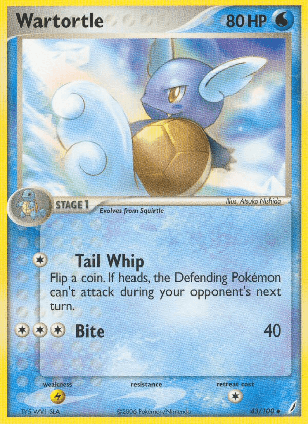Carta Wartortle 43/100 do set Crystal Guardians — Pokémon TCG | Bynx