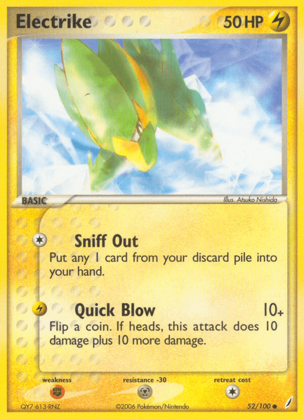 Carta Electrike 52/100 do set Crystal Guardians — Pokémon TCG | Bynx