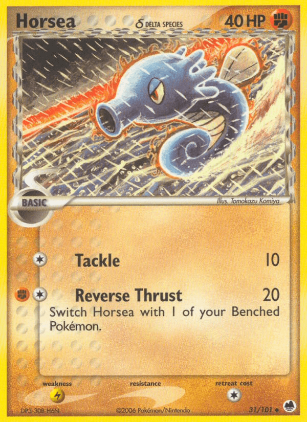 Carta Horsea δ 31/101 do set Dragon Frontiers — Pokémon TCG | Bynx