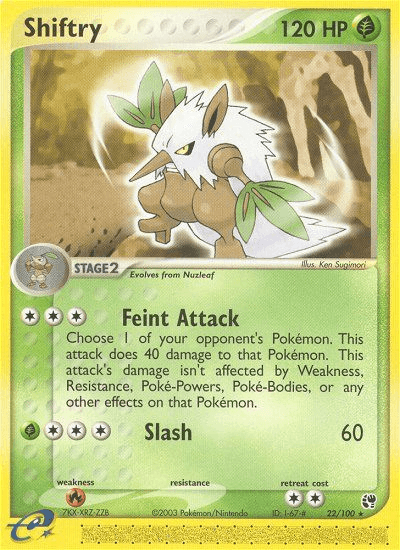 Carta Shiftry 22/100 do set Sandstorm — Pokémon TCG | Bynx