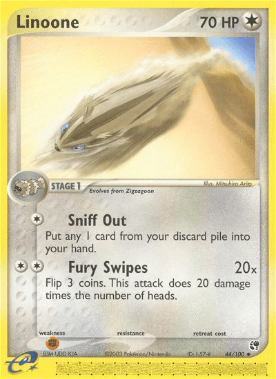 Carta Linoone 44/100 do set Sandstorm — Pokémon TCG | Bynx