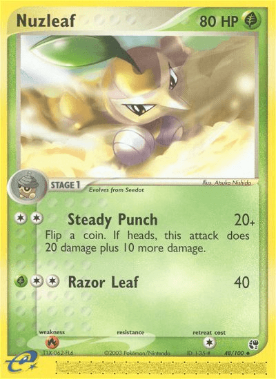 Carta Nuzleaf 48/100 do set Sandstorm — Pokémon TCG | Bynx