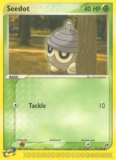 Carta Seedot 77/100 do set Sandstorm — Pokémon TCG | Bynx