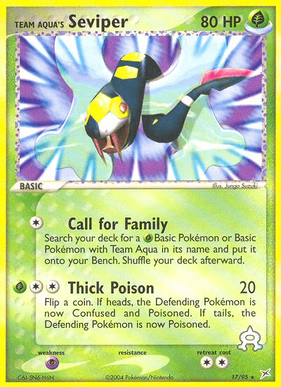 Carta Team Aqua's Seviper 17/95 do set Team Magma vs Team Aqua — Pokémon TCG | Bynx