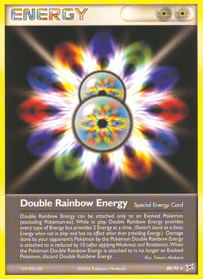 Carta Double Rainbow Energy 88/95 do set Team Magma vs Team Aqua — Pokémon TCG | Bynx