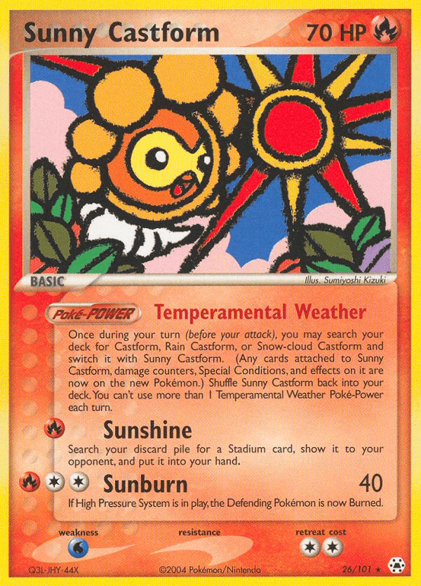 Carta Sunny Castform 26/101 do set Hidden Legends — Pokémon TCG | Bynx