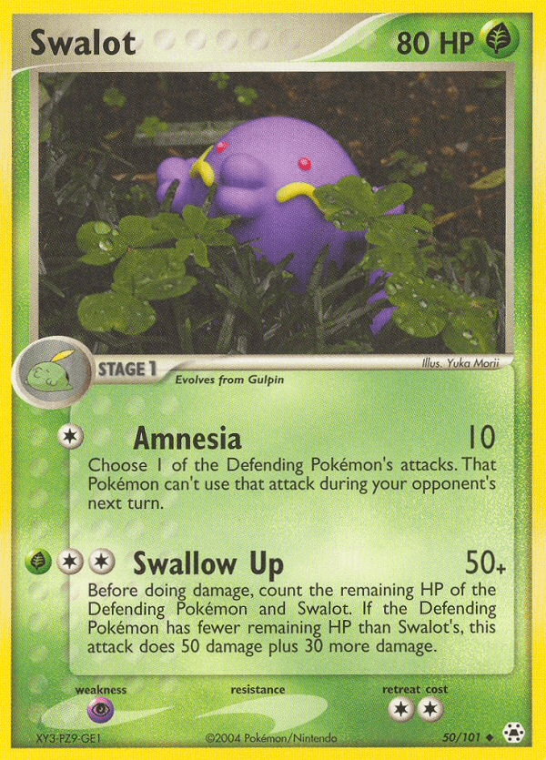 Carta Swalot 50/101 do set Hidden Legends — Pokémon TCG | Bynx