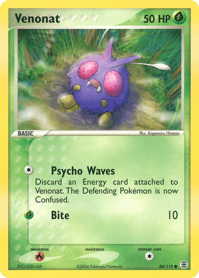 Carta Venonat 84/112 do set FireRed & LeafGreen — Pokémon TCG | Bynx