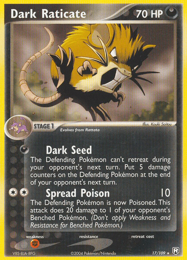 Carta Dark Raticate 17/109 do set Team Rocket Returns — Pokémon TCG | Bynx