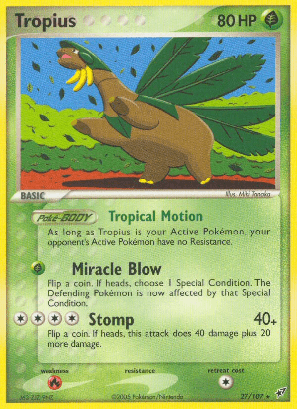 Carta Tropius 27/107 do set Deoxys — Pokémon TCG | Bynx