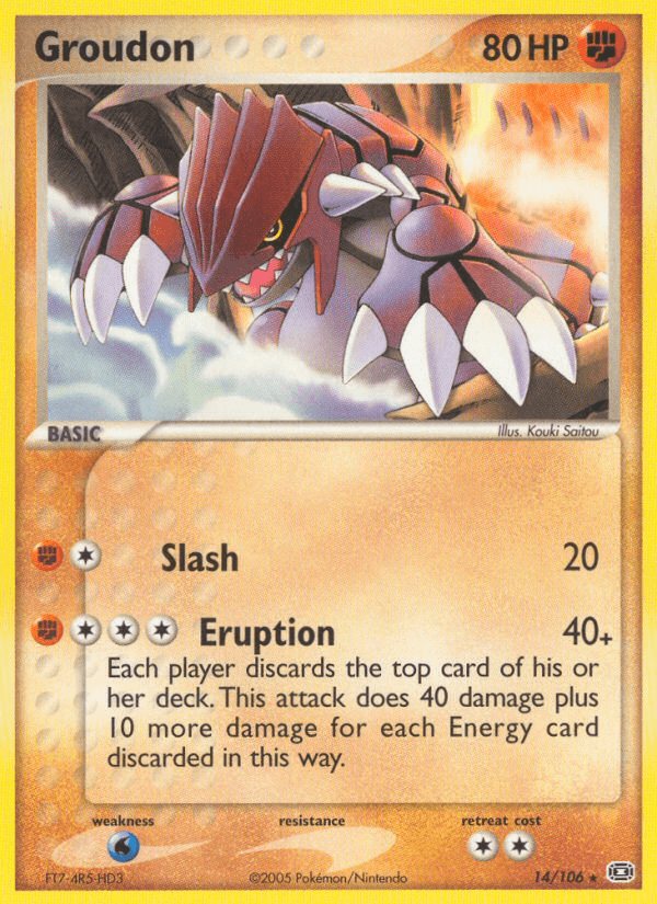 Carta Groudon 14/106 do set Emerald — Pokémon TCG | Bynx