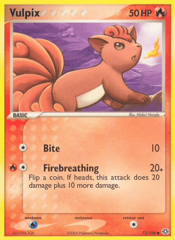 Carta Vulpix 72/106 do set Emerald — Pokémon TCG | Bynx