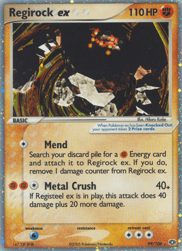 Carta Regirock ex 99/106 do set Emerald — Pokémon TCG | Bynx