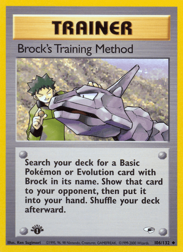 Carta Brock's Training Method 106/132 do set Gym Heroes — Pokémon TCG | Bynx
