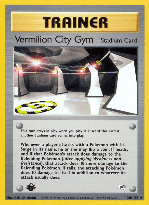 Carta Vermilion City Gym 120/132 do set Gym Heroes — Pokémon TCG | Bynx
