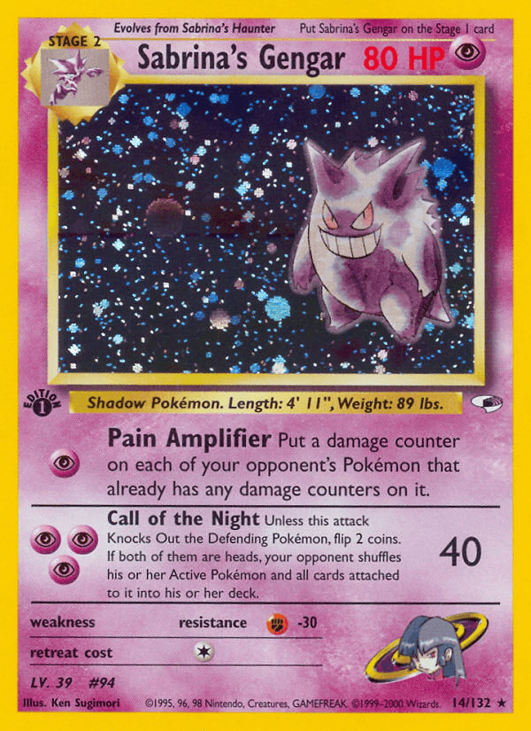 Carta Sabrina's Gengar 14/132 do set Gym Heroes — Pokémon TCG | Bynx