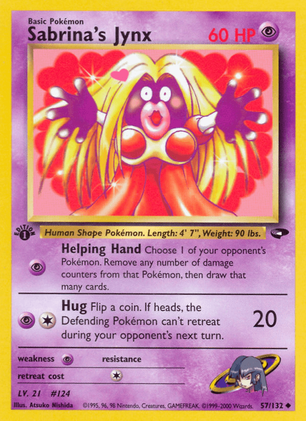 Carta Sabrina's Jynx 57/132 do set Gym Challenge — Pokémon TCG | Bynx