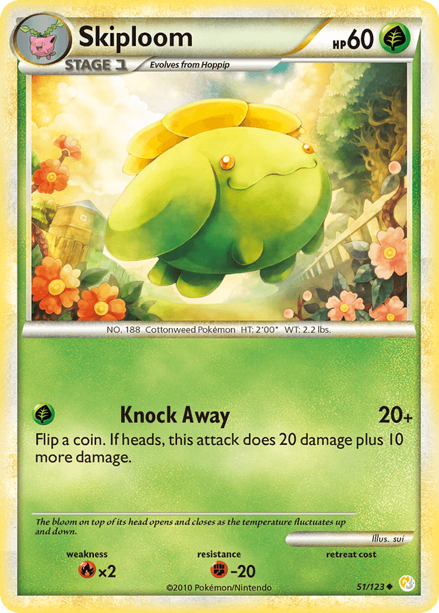 Carta Skiploom 51/123 do set HeartGold & SoulSilver — Pokémon TCG | Bynx