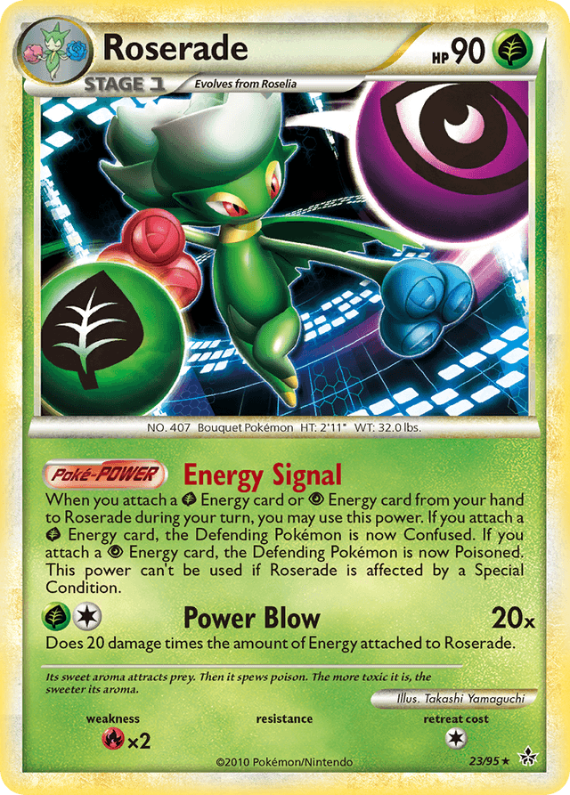 Carta Roserade 23/95 do set HS—Unleashed — Pokémon TCG | Bynx