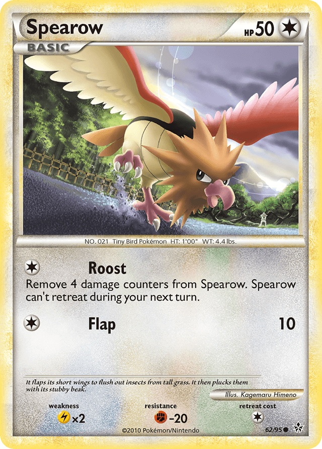 Carta Spearow 62/95 do set HS—Unleashed — Pokémon TCG | Bynx