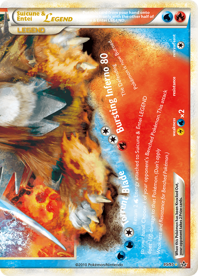 Carta Suicune & Entei LEGEND 95/95 do set HS—Unleashed — Pokémon TCG | Bynx