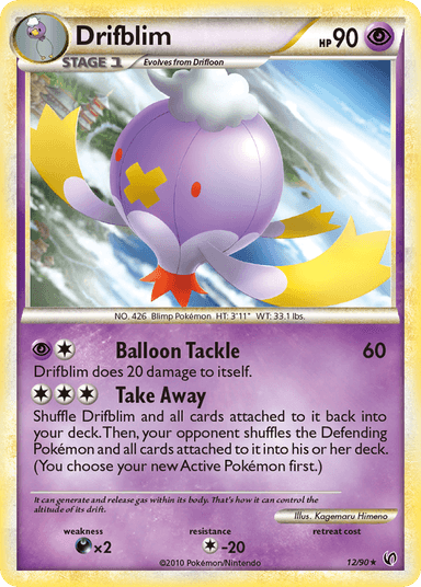 Carta Drifblim 12/90 do set HS—Undaunted — Pokémon TCG | Bynx