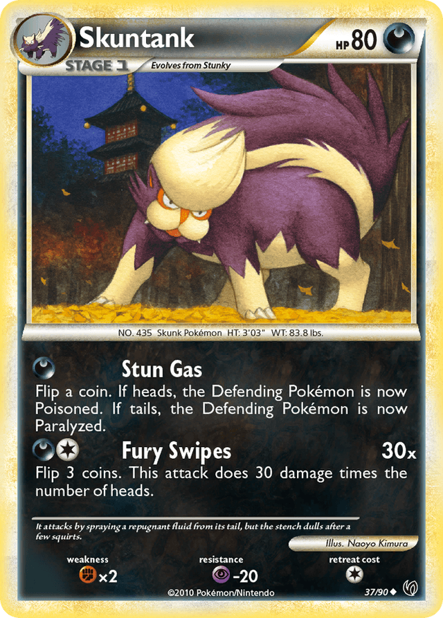 Carta Skuntank 37/90 do set HS—Undaunted — Pokémon TCG | Bynx