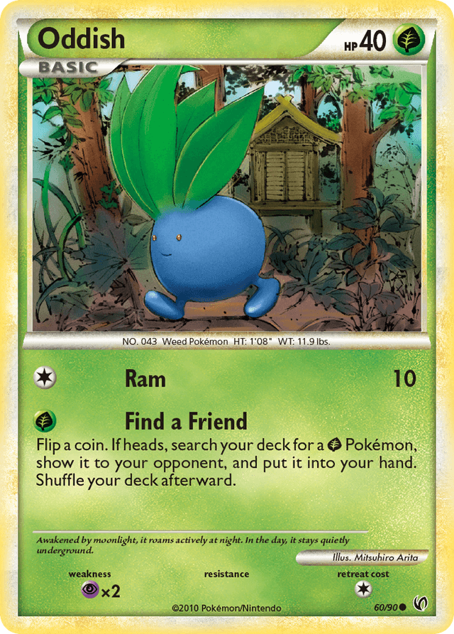 Carta Oddish 60/90 do set HS—Undaunted — Pokémon TCG | Bynx