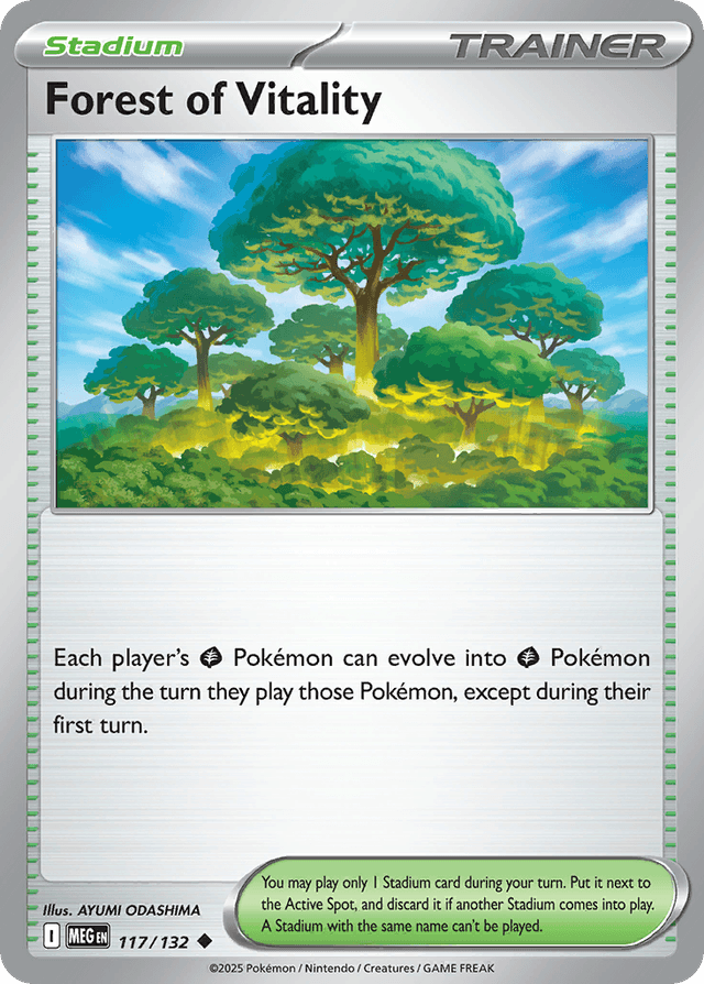 Carta Forest of Vitality 117/132 do set Mega Evolution — Pokémon TCG | Bynx