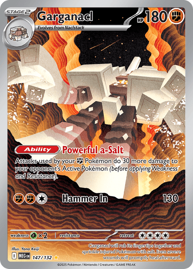 Carta Garganacl 147/132 do set Mega Evolution — Pokémon TCG | Bynx