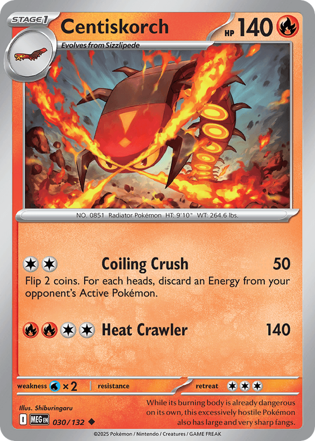 Carta Centiskorch 30/132 do set Mega Evolution — Pokémon TCG | Bynx