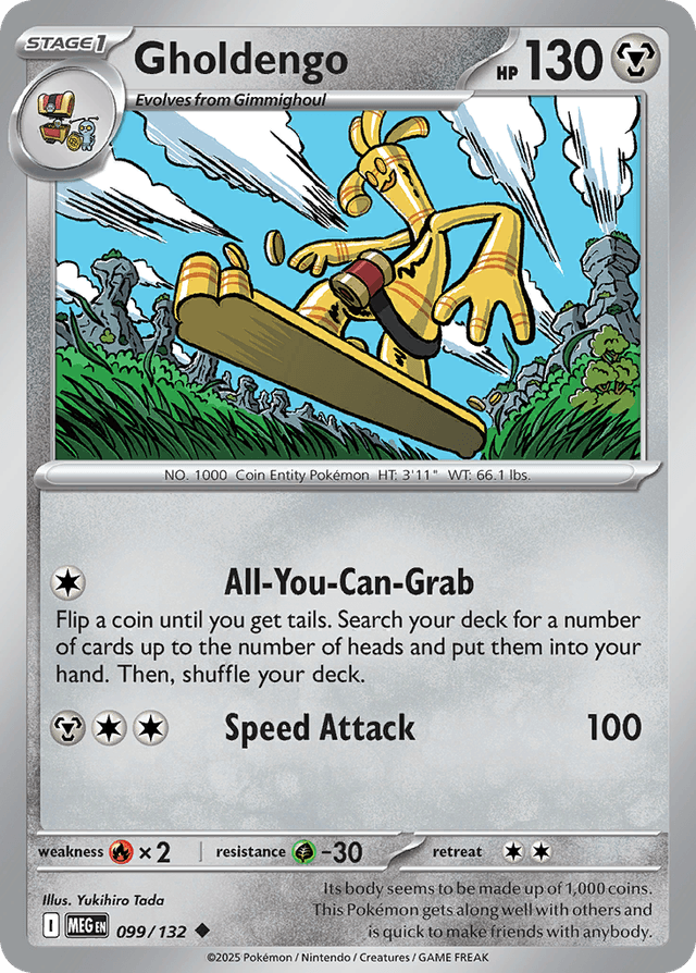 Carta Gholdengo 99/132 do set Mega Evolution — Pokémon TCG | Bynx