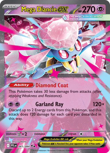 Carta Mega Diancie ex 41/94 do set Phantasmal Flames — Pokémon TCG | Bynx