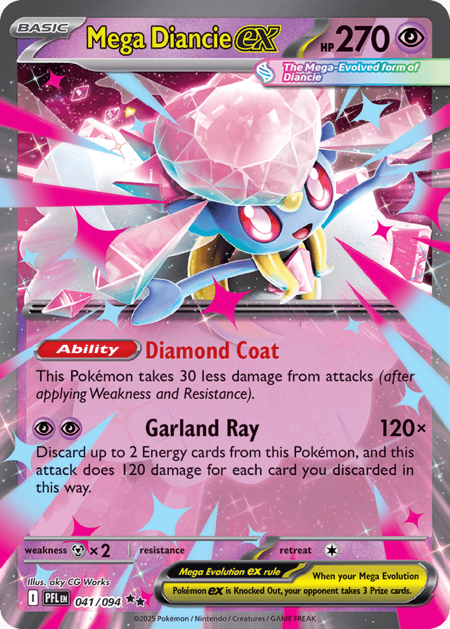 Carta Mega Diancie ex 41/94 do set Phantasmal Flames — Pokémon TCG | Bynx