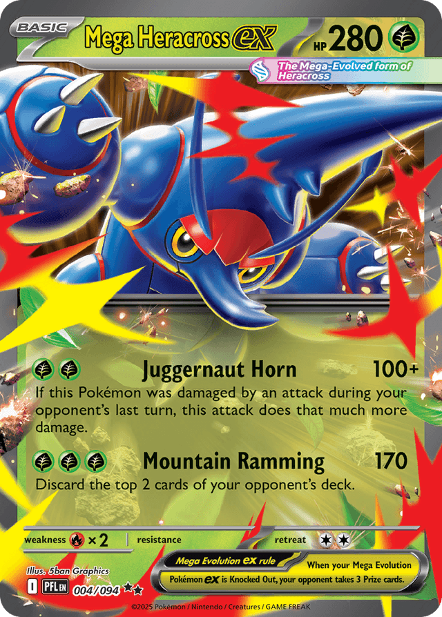 Carta Mega Heracross ex 4/94 do set Phantasmal Flames — Pokémon TCG | Bynx