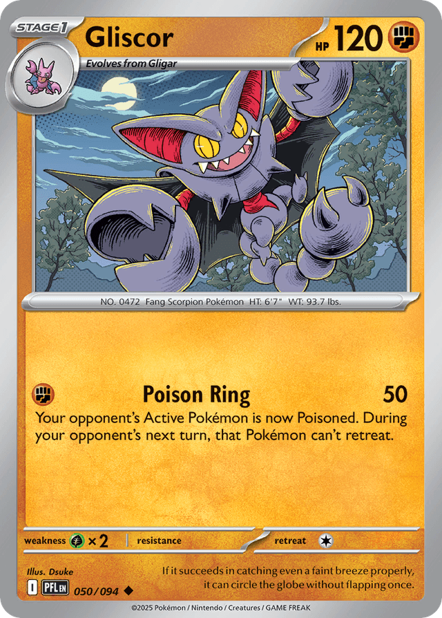 Carta Gliscor 50/94 do set Phantasmal Flames — Pokémon TCG | Bynx