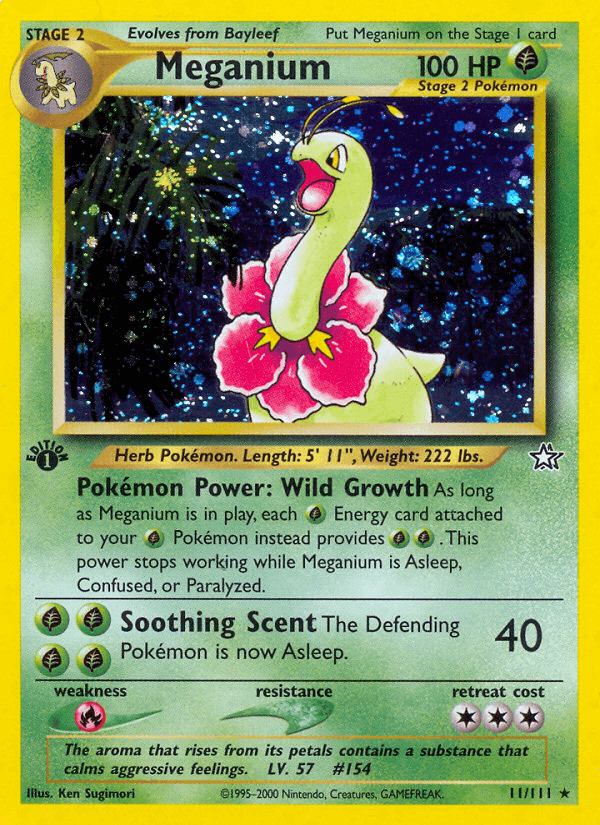 Carta Meganium 11/111 do set Neo Genesis — Pokémon TCG | Bynx