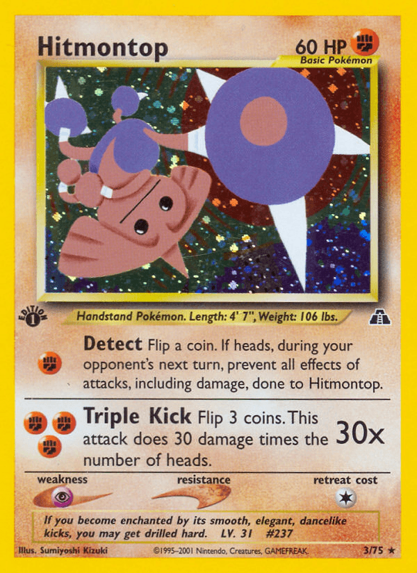 Carta Hitmontop 3/75 do set Neo Discovery — Pokémon TCG | Bynx